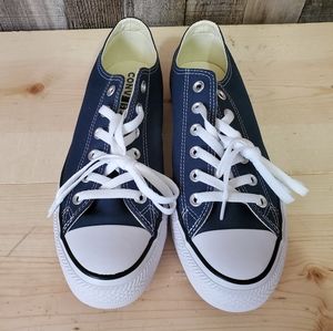 Navy Blue Converse All Star Low Tops 8.5 Women's